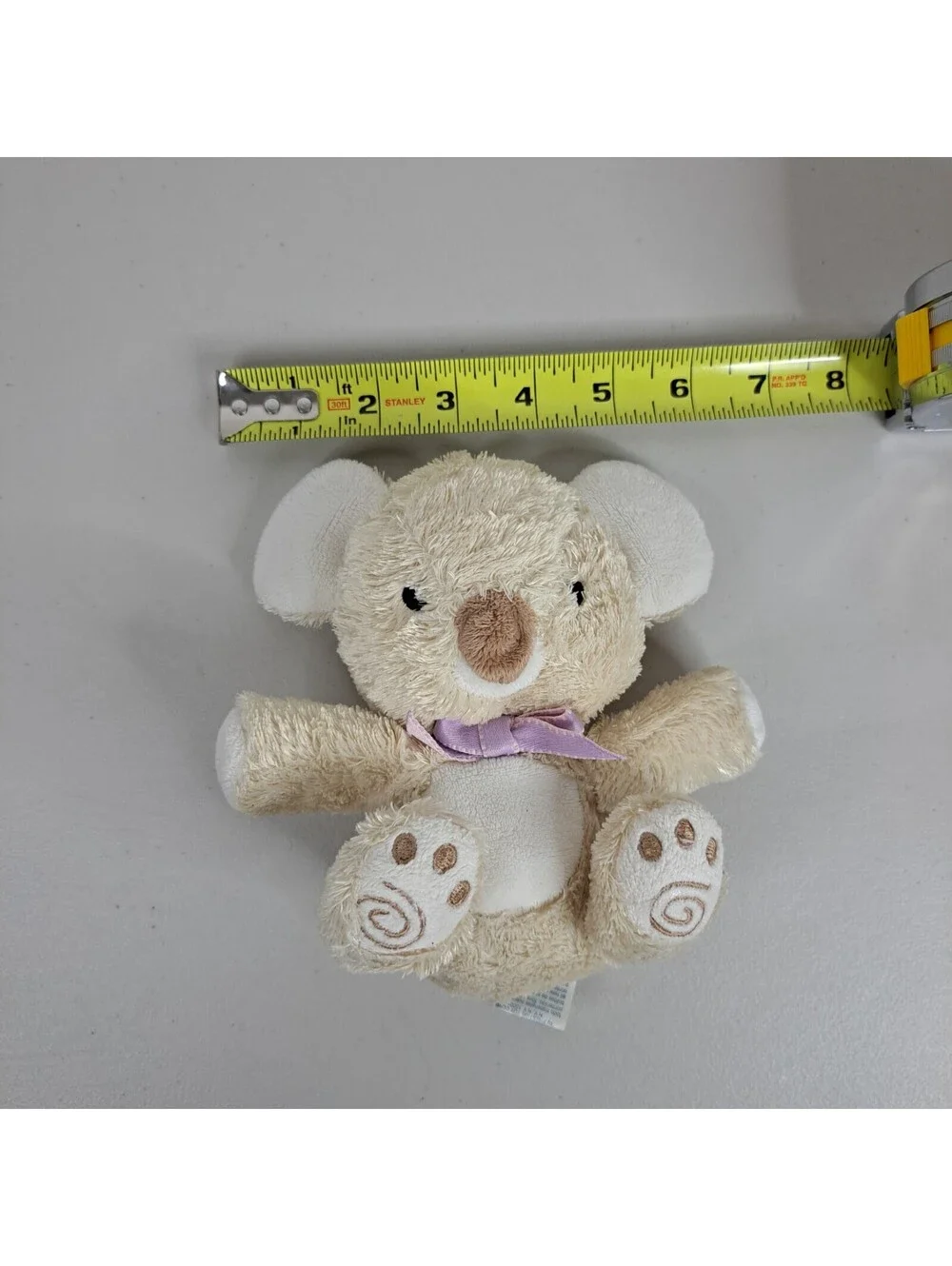 Child Of Mine Carters Baby Beige Koala Stuffed Animal Purple Bow Plush Lovey